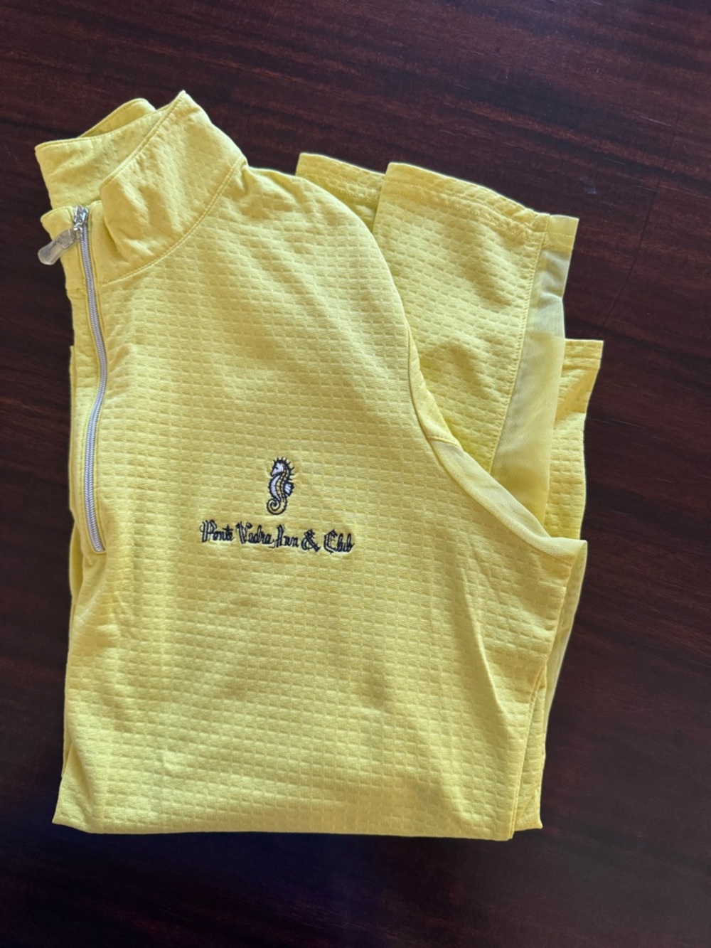 Yellow Medium Short-Sleeve Tee with Subtle Knit Texture